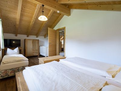 Schlafzimmer mit zusätzlichem Einzelbett